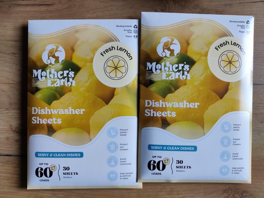 Mother's Earth Afwasmachine Sheets Fresh Lemon (2x30), Ophalen, Nieuw