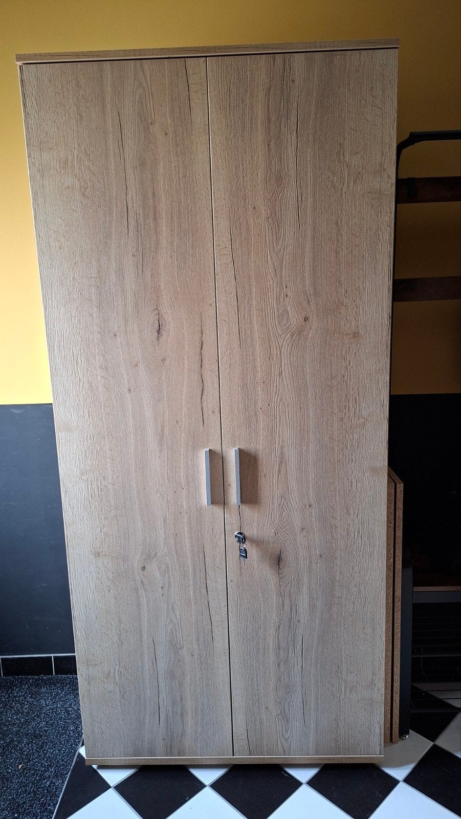 Kast met planken, 198,5x90x40 cm, Ophalen, Met deur(en), 50 tot 100 cm, Zo goed als nieuw