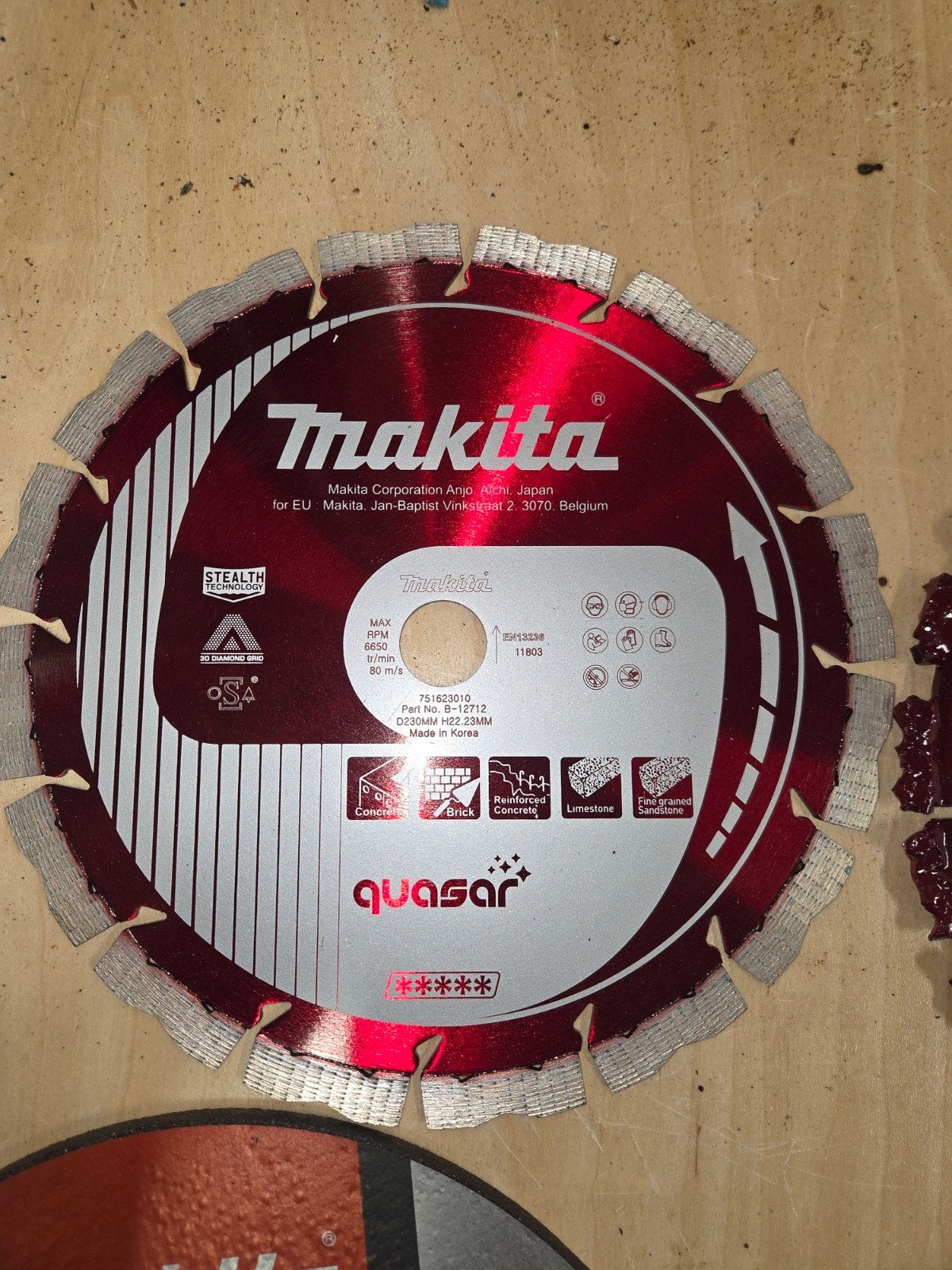 nieuwe diamantschijf 230mm, Ophalen, Nieuw, 1000 watt of meer, Haakse handslijpmachine