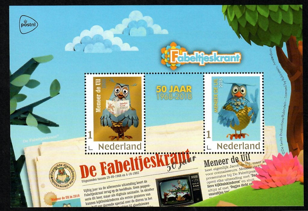 Ned. Persoonlijke zegels; Fabeltjeskrant 50 jaar, Ophalen of Verzenden, Na 1940, Postfris