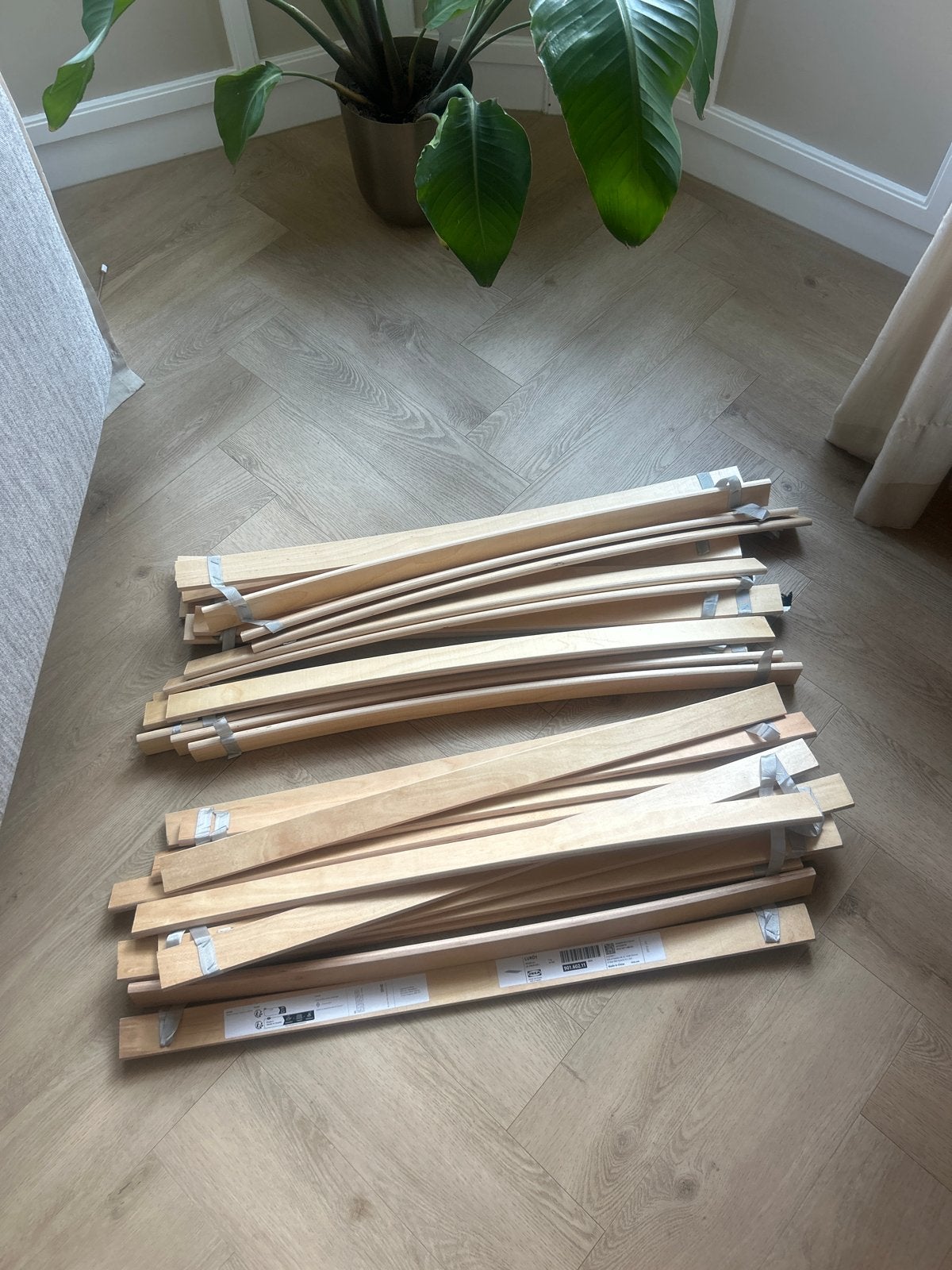 2x IKEA LURÖY Lattenbodem 90x200 cm, Huis en Inrichting, Slaapkamer | Matrassen en Bedbodems, Ophalen, 90 cm, Tweepersoons, Zo goed als nieuw