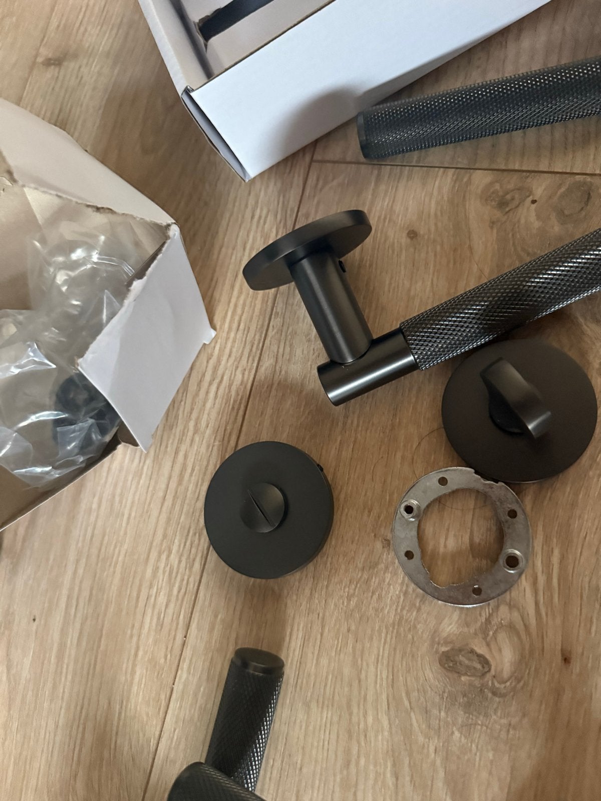 Nieuwe Deurklinken Set - Mat Zwart Design, Ophalen of Verzenden, Nieuw, Overige materialen, Klink of Kruk