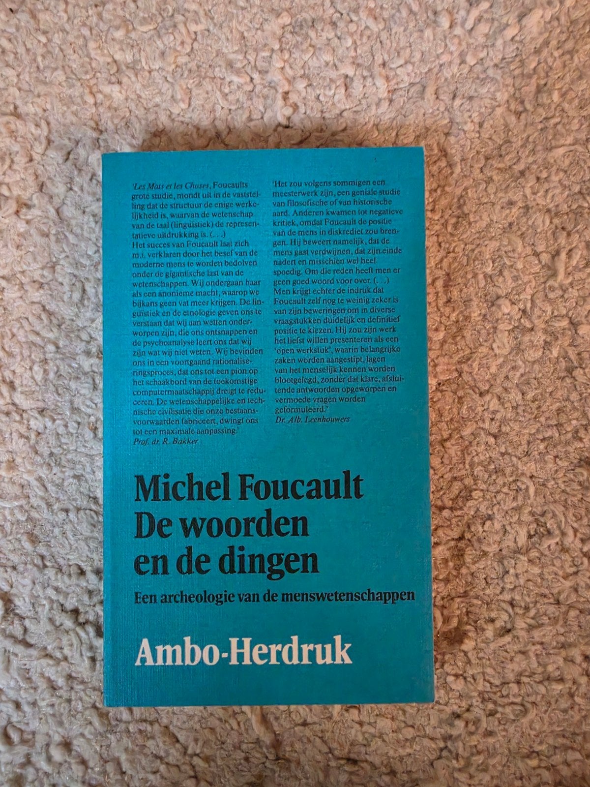 Michel Foucault - De woorden en de dingen (3e druk), Ophalen of Verzenden, Gelezen, Cultuurfilosofie, Michel Foucault