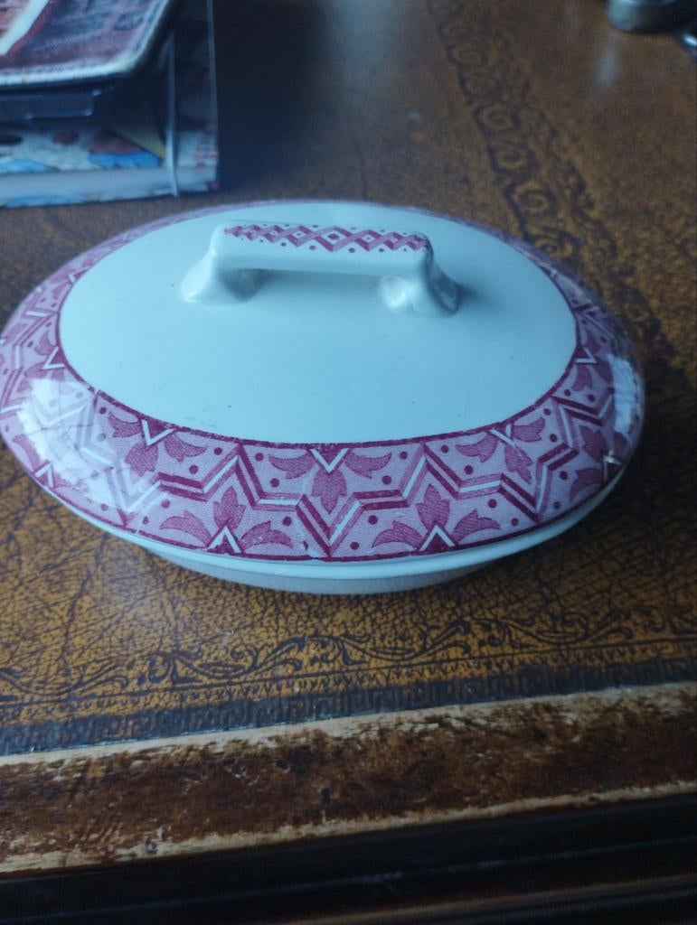 Brocante Lampetstel: Waskom, Kan, Zeep- en Kammenbakje, Antiek en Kunst, Ophalen of Verzenden