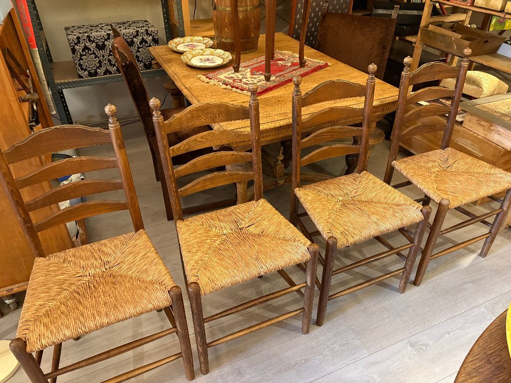 4 Boeren Knop Stoelen !!, Antiek en Kunst, Antiek | Meubels | Stoelen en Banken, Ophalen