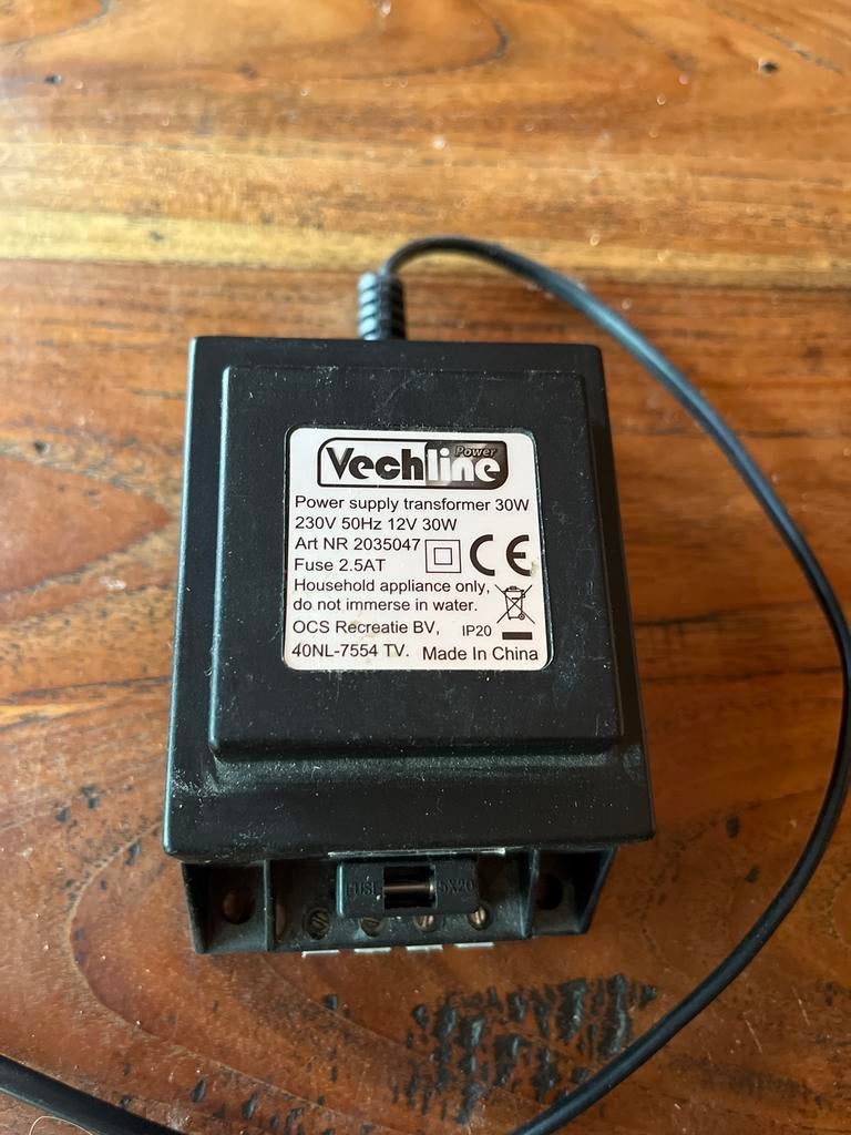 Vechline Power Supply Transformator 30W 230V 12V, Ophalen of Verzenden, Gebruikt