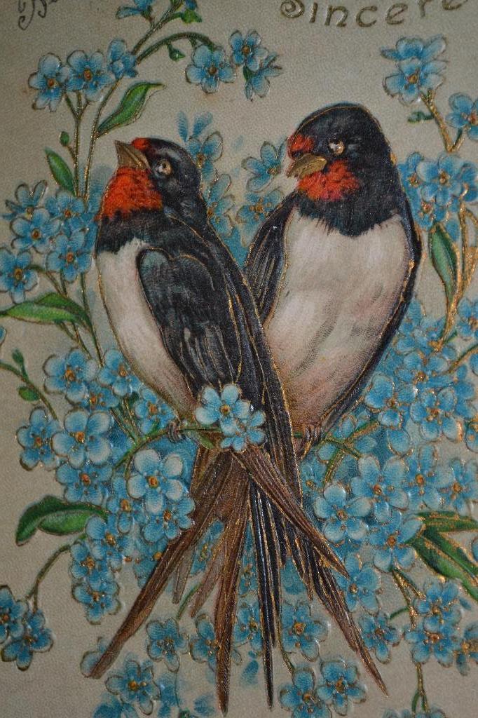 FRANKRIJK RELIEF 1908 VOGELS ZWALUW VERGEETMIJNIETJES, Ophalen of Verzenden, Voor 1920, Gelopen, Sterren en Beroemdheden