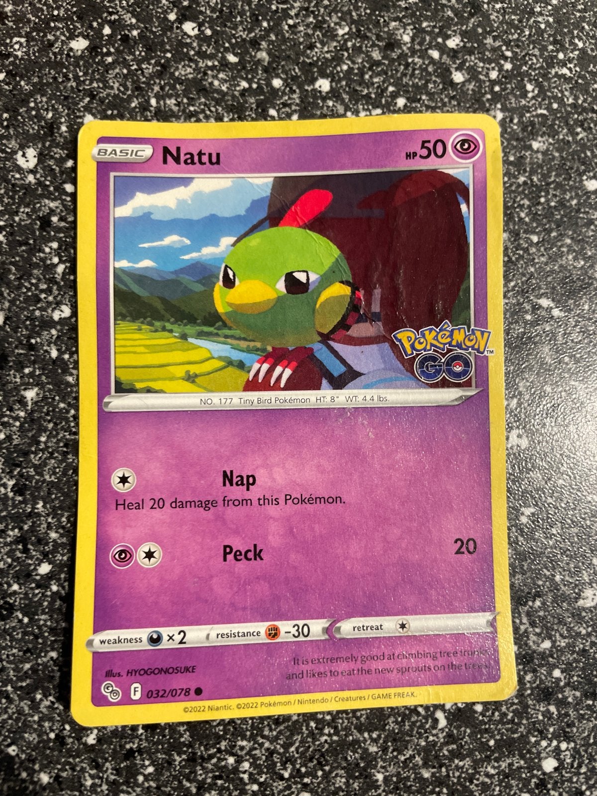 Pokémon GO Natu 032/078 Kaart, Hobby en Vrije tijd, Verzamelkaartspellen | Pokémon, Ophalen, Gebruikt, Losse kaart