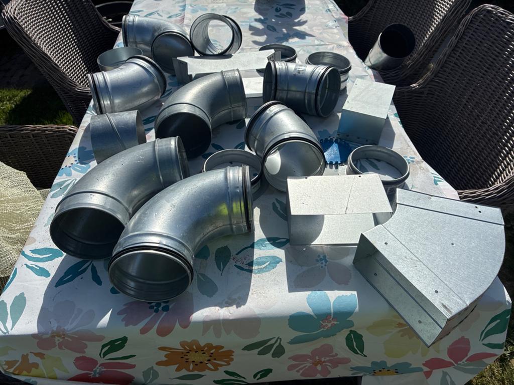 Ventilatie hulpstukken, kanalen diameter 125mm, Ophalen of Verzenden, Gebruikt