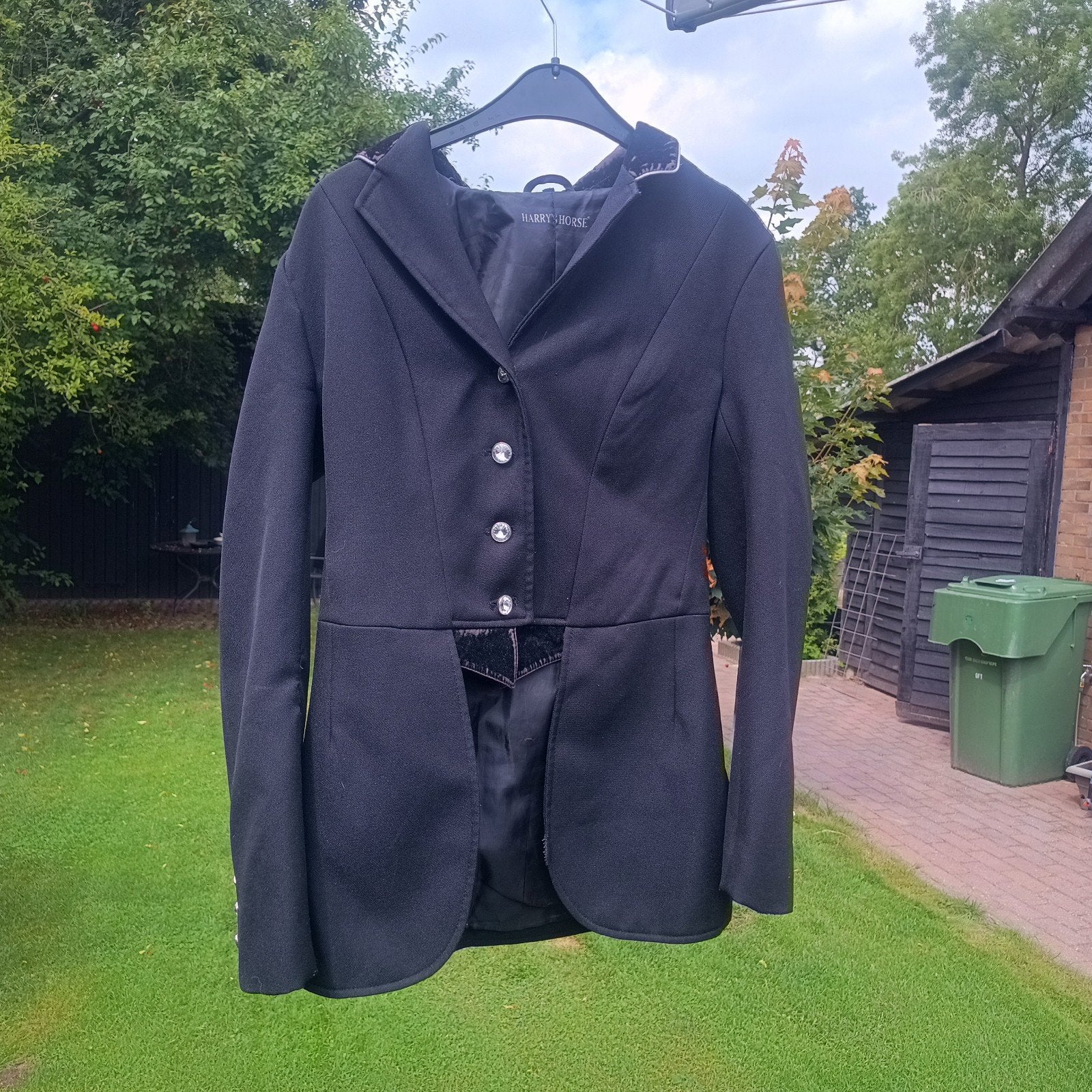 Harry's Horse wedstrijdjasje met strass knopen met 38, Gebruikt, Dressuur, Ophalen of Verzenden, Zwart