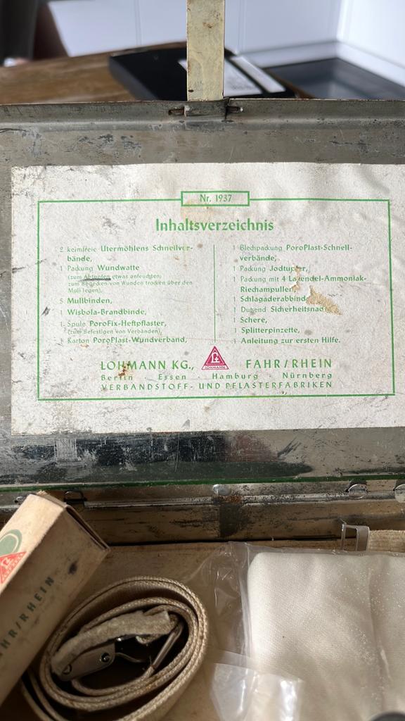 Vintage verbanddoos Firma Lohmann jaren 50/60 Volkswagen, Ophalen of Verzenden