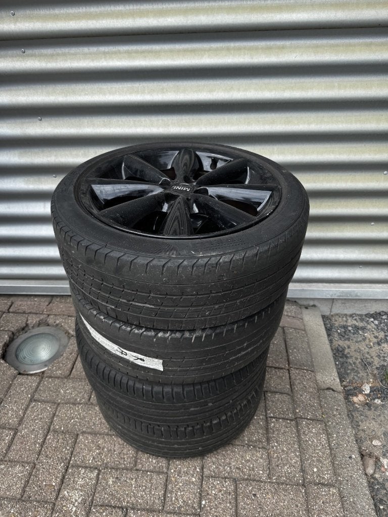 Mini Cooper Velgen 205 45 17 Zwart ATS 7J x 17 Origineel, Ophalen, Gebruikt, Banden en Velgen, 17 inch