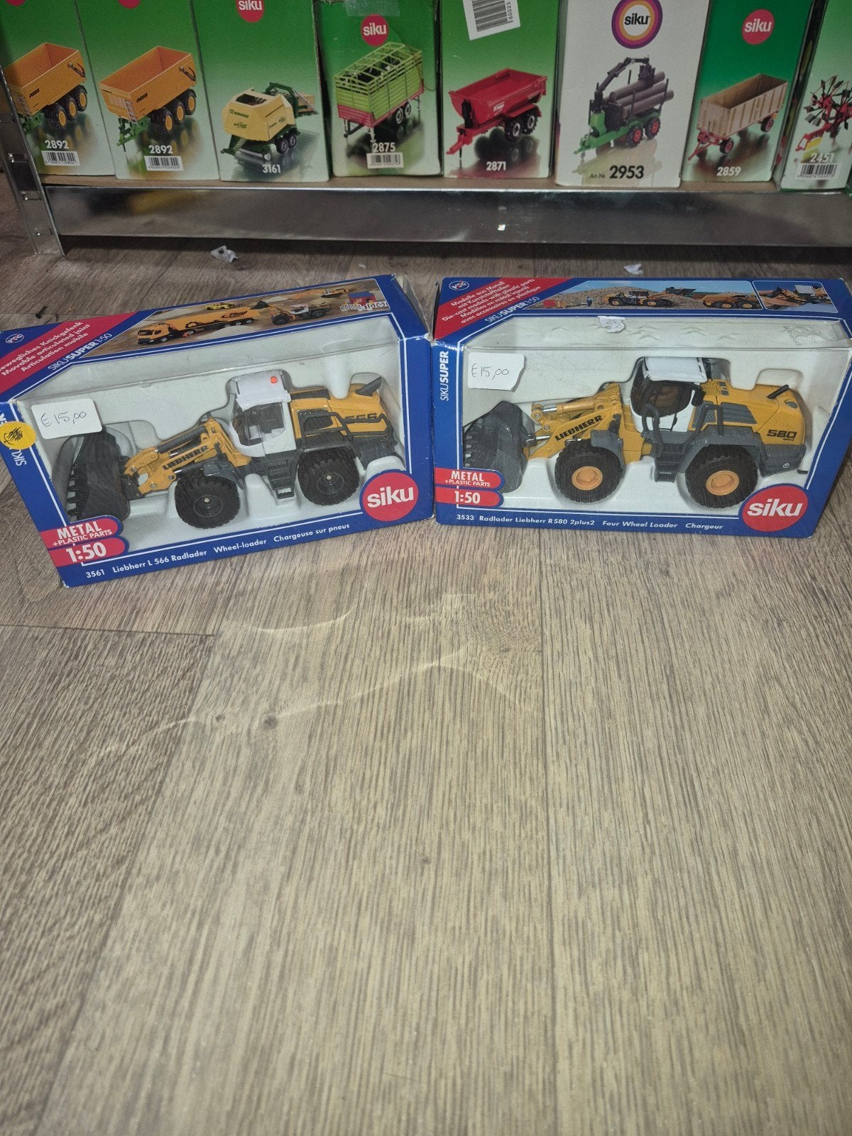 Siku Liebherr Radlader L 566 & R 580 1:50 (2 stuks)