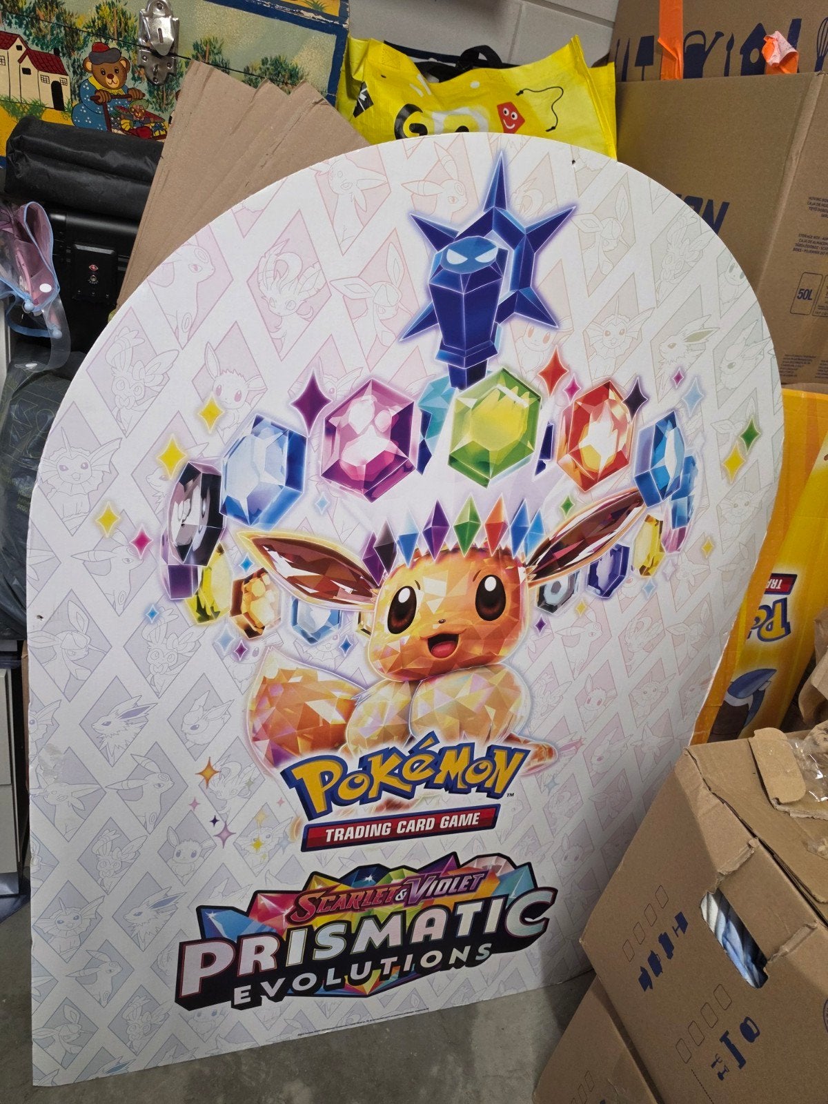 Pokémon Promotieborden: Umbreon & Eevee Prismatic Evolutions, Ophalen of Verzenden, Gebruikt, Overige typen