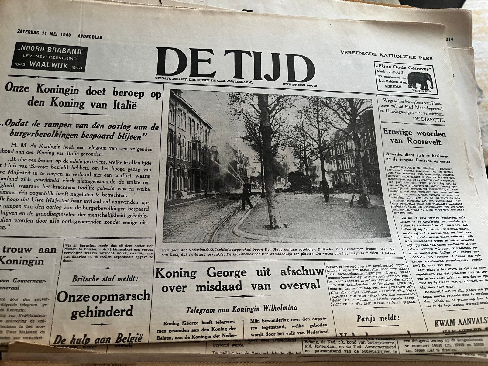 kranten mei 1940 - Duitse inval + verdere  oorlogsjaren, Ophalen, Gelezen, Krant