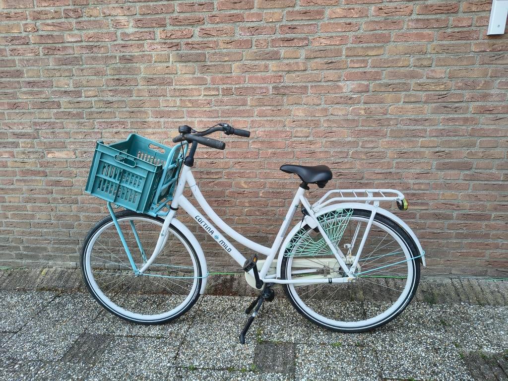 Cortina Milo Damesfiets - Wit met Voordrager, Overige merken, Terugtraprem, Gebruikt, Versnellingen