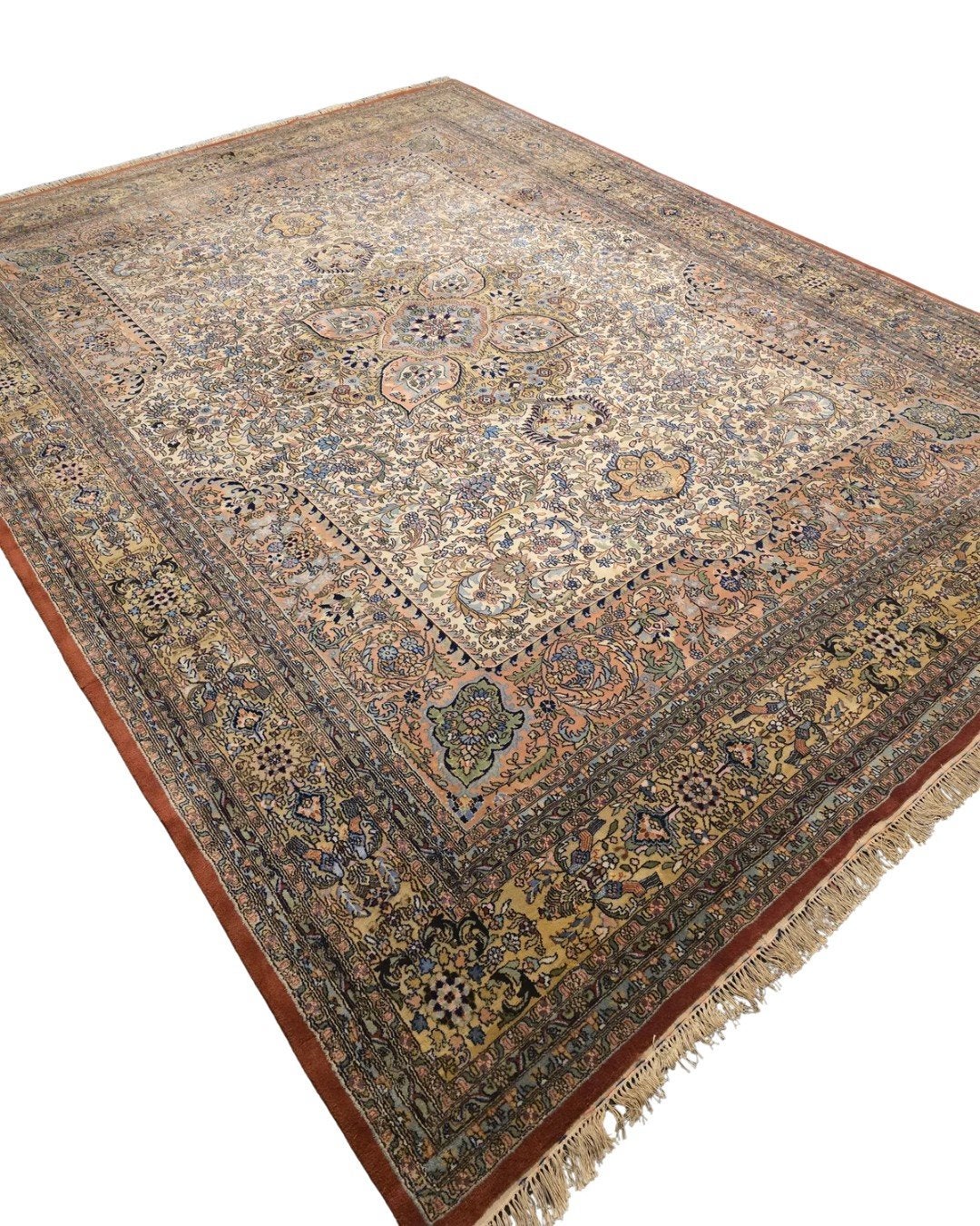 XXL Perzisch tapijt Kirman Lavar 402x300 wollen vloerkleed