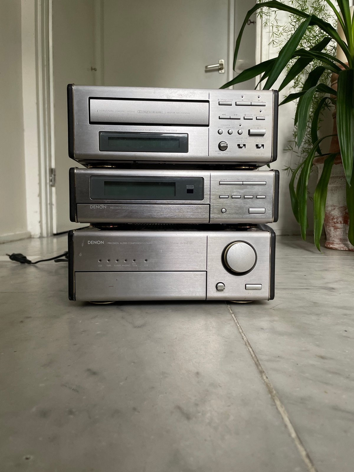 Denon D-100 Hifi Set - Cassettedeck, Tuner, CD-speler, Ophalen, Gebruikt, Cassettedeck, Denon