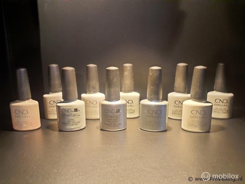 Online Veiling: CND SHELLAC Gel nagellak - 10 flacons, Gebruikt