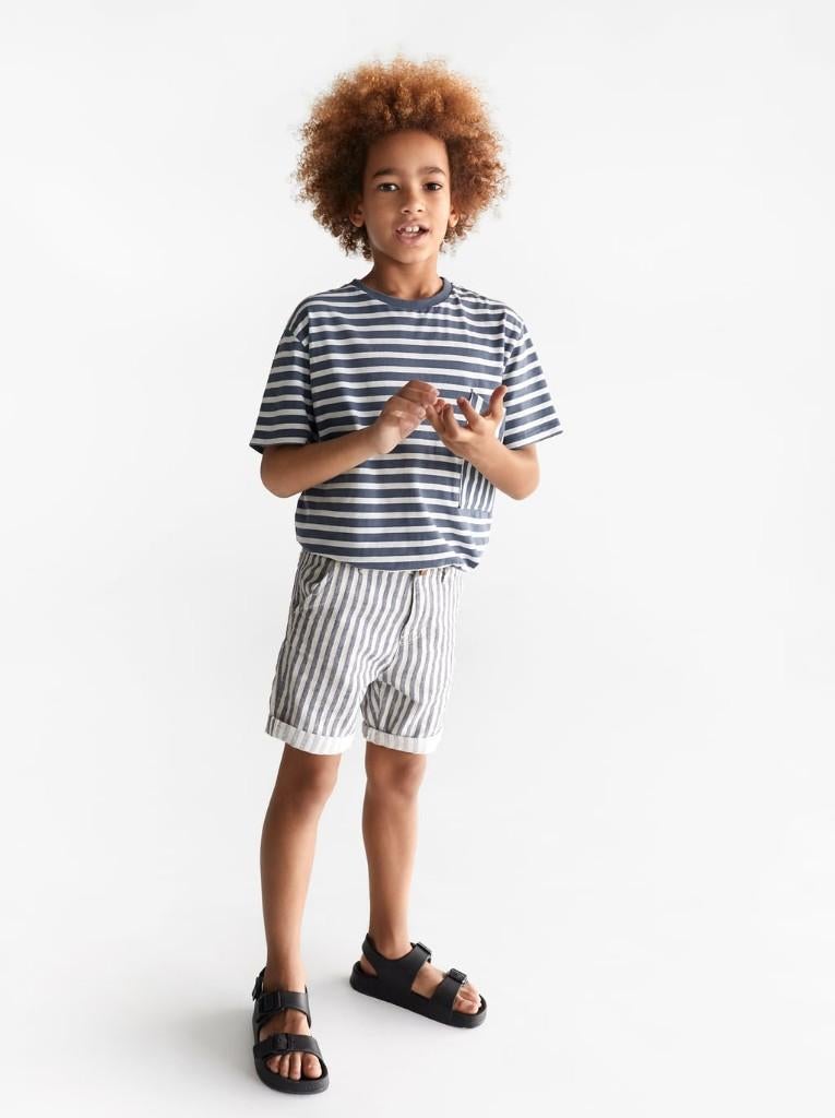 Prachtige wit-blauwe ZARA short maat 164. NIEUW!, Kinderen en Baby's, Kinderkleding | Maat 164, Broek, Verzenden, Nieuw, Zara