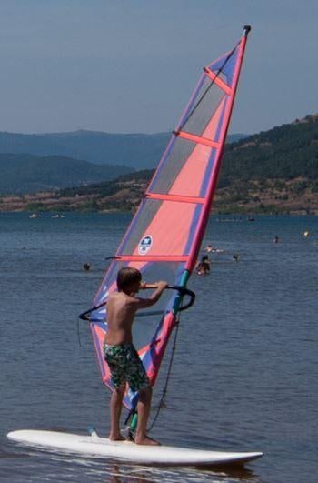Hifly 330 FX Surfplank, incl 3zeilen, 2giek +2mast, Watersport en Boten, Ophalen, Gebruikt, 300 cm of meer, Met vin(nen)