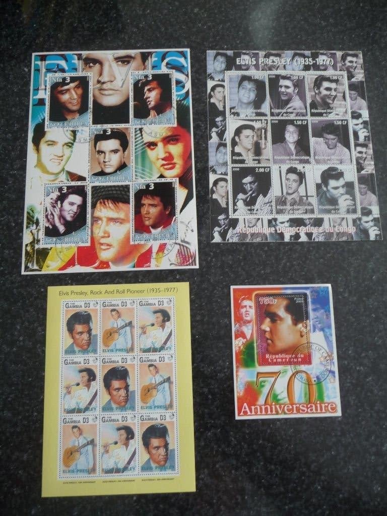 Elvis Presley postzegels - Diverse landen, Ophalen of Verzenden, Nieuw