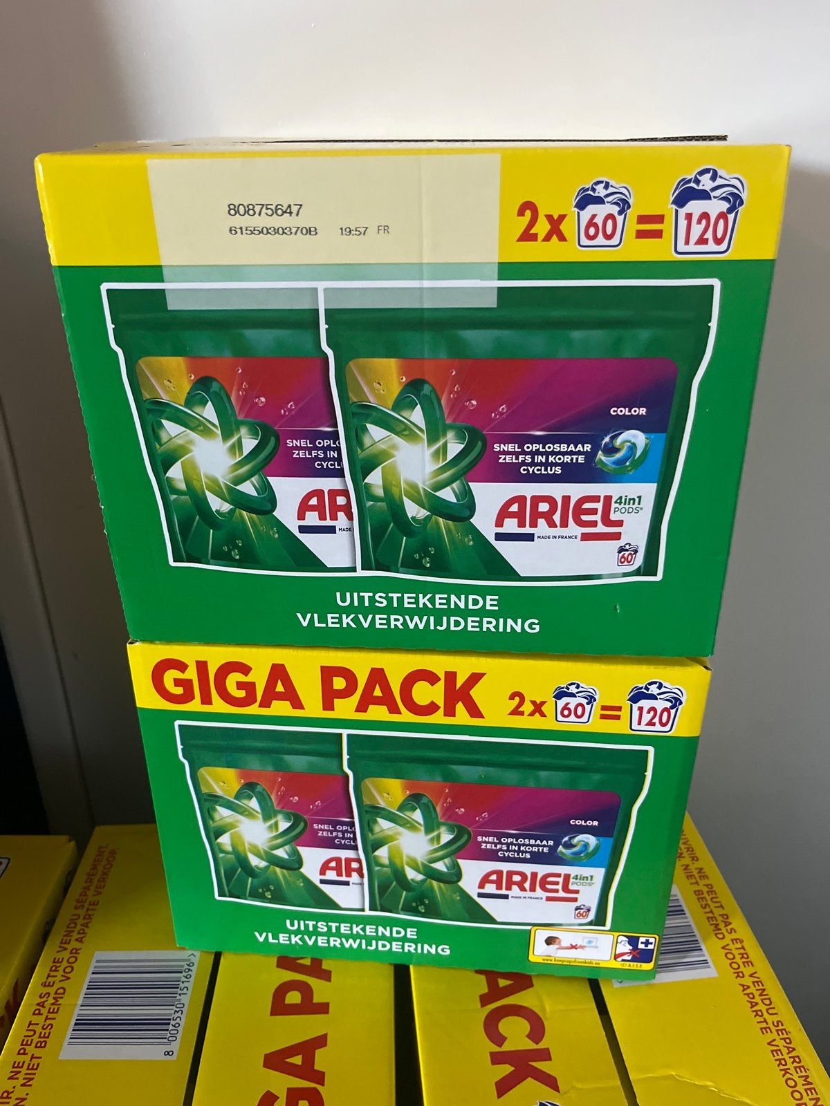 2Ariel 4in1 Pods Color Wasmiddel Giga Pack - 2x60 = 120 pods, Ophalen of Verzenden, Nieuw