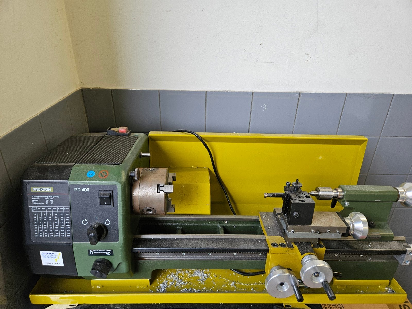 Proxxon PD 400 draaibank met PF 230 freesopzetstuk, Ophalen, Gebruikt, Metaaldraaibank