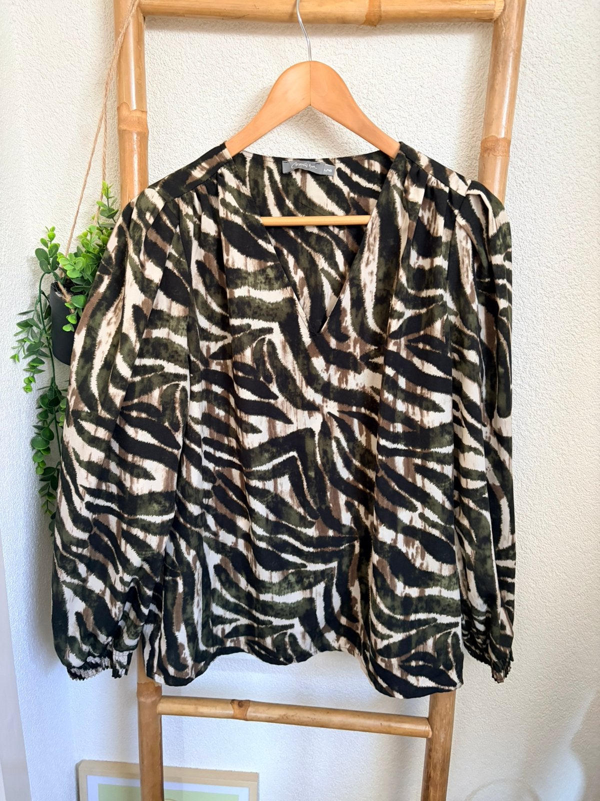 Geisha blouse maat 40, Ophalen of Verzenden, Zo goed als nieuw, Maat 42/44 (L), Groen