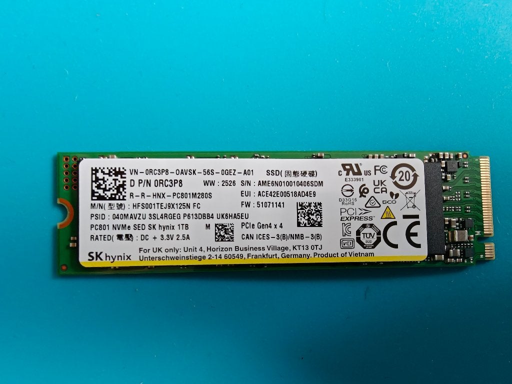 1TB ssd Nvme gen4, Computers en Software, Harde schijven, SSD, Ophalen of Verzenden, Zo goed als nieuw, Desktop