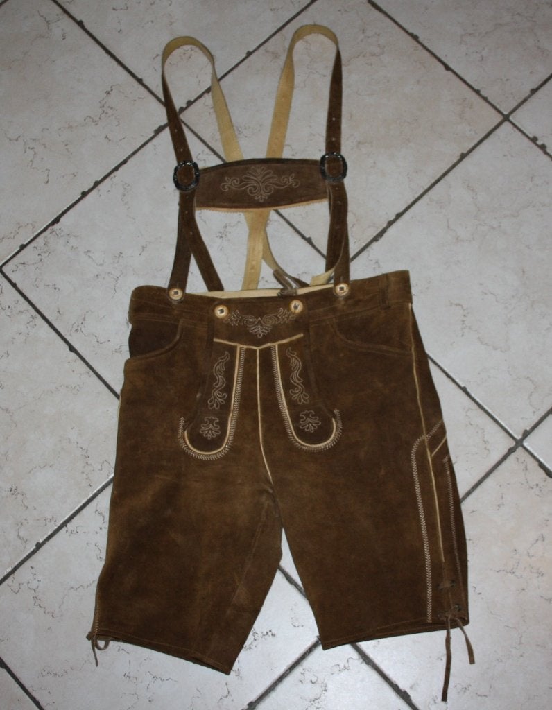Leren broek - Oktoberfeest - maat 52, Kleding | Heren, Maat 52/54 (L), Ophalen of Verzenden, Kleding, Overige thema's