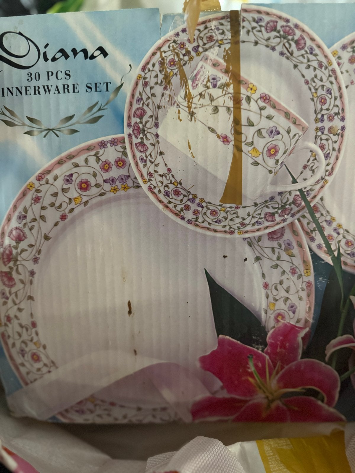 Nieuw Diana 30-delig servies set met bloemmotief, Ophalen, Overige materialen, Nieuw, Overige stijlen