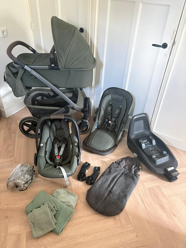 Joolz Geo3 Forest Green Complete set + Joolz Maxicosi, Kinderen en Baby's, Kinderwagens en Combinaties, Zo goed als nieuw, Combiwagen