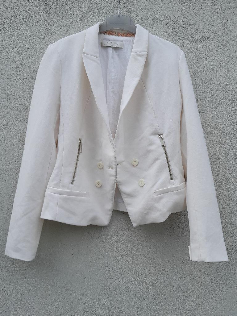 Mooi wit jasje/colbert van Zara maat M, in goede staat, Maat 38/40 (M), Ophalen of Verzenden, Jasje, Gedragen