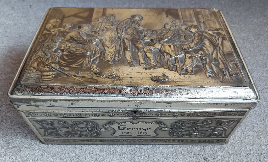 Prachtig Vintage Lonka Toffeeblik - Grenze 1725-1805, Verzamelen, Ophalen, Gebruikt, Koek(jes), Overige merken