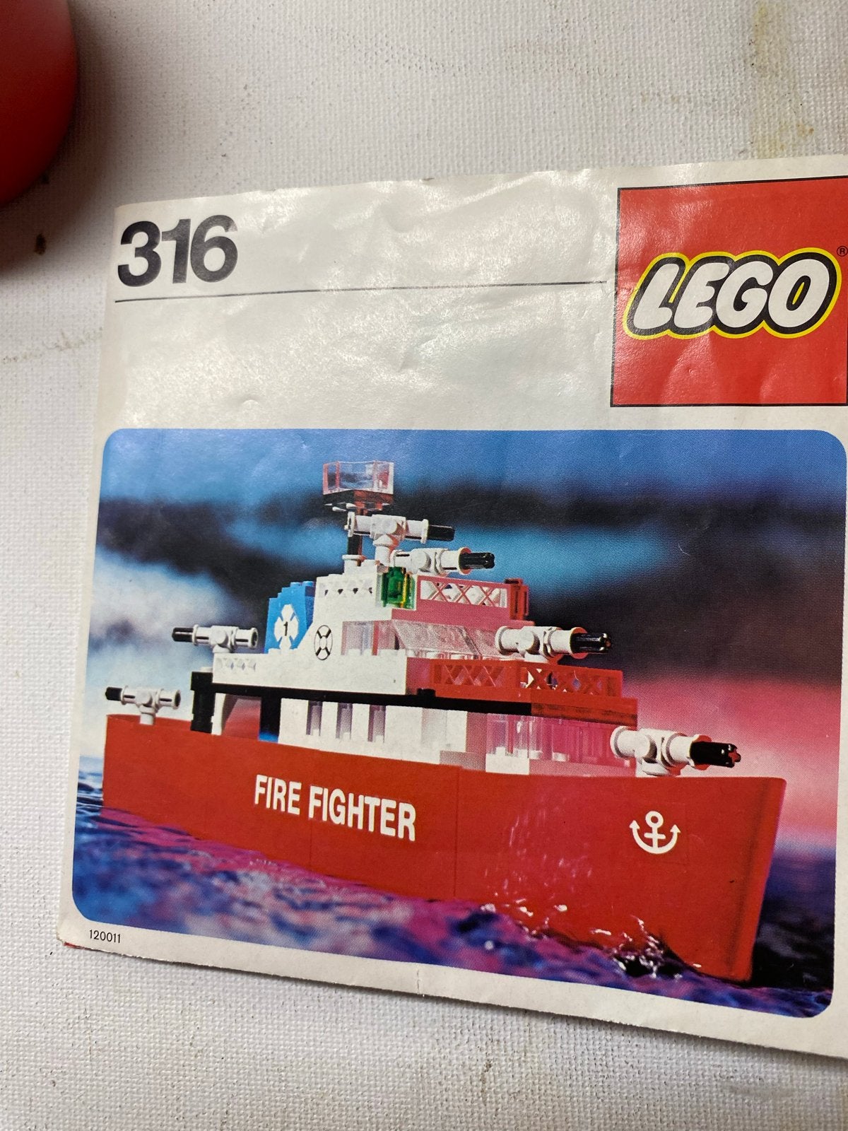 Lego 316 Fire Fighter Brandweerboot (Vintage), Gebruikt, Overige thema's, Lego, Ophalen of Verzenden