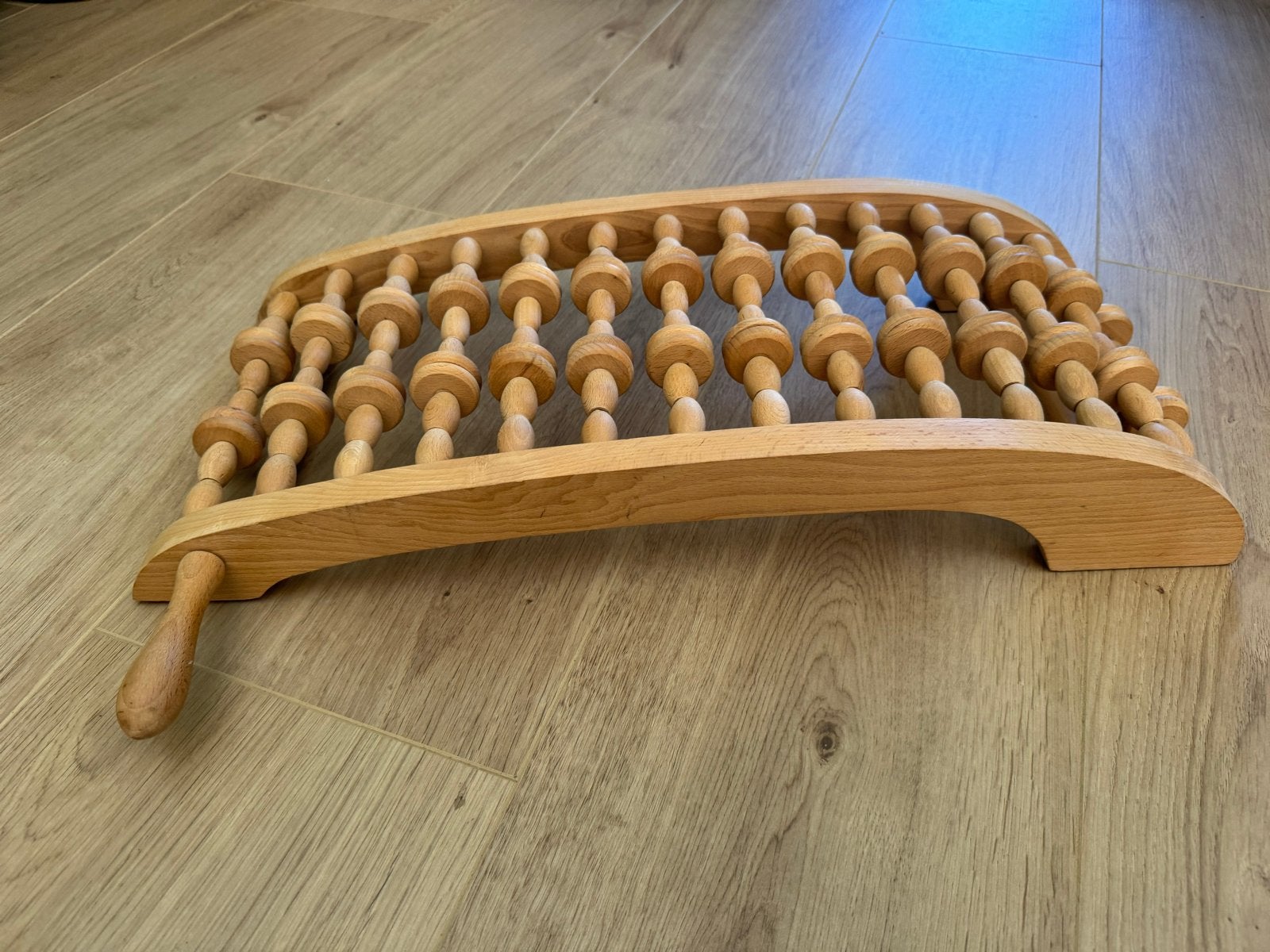 Houten rugmassage / rugstretcher met rollers, Ophalen of Verzenden, Nieuw, Apparaat