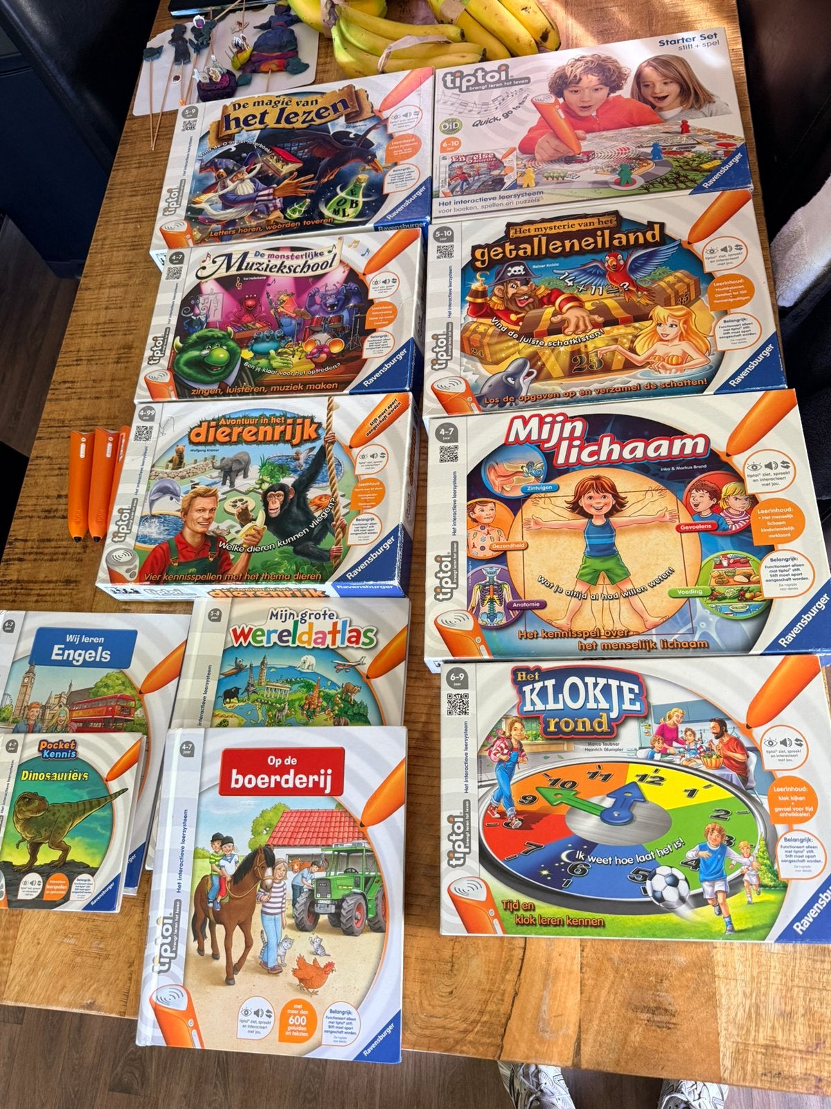 Complete Ravensburger Tiptoi set 7 spellen,4 boeken,3 pennen, Kinderen en Baby's, Speelgoed | Educatief en Creatief, Ophalen of Verzenden