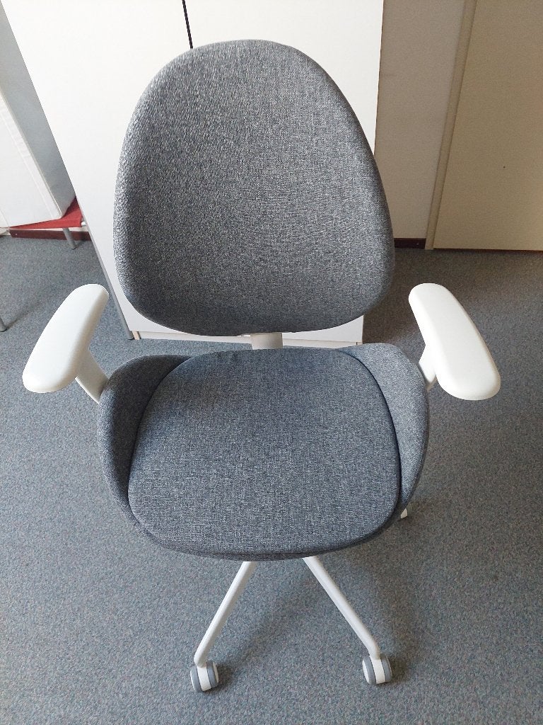 Ikea Bureaustoel met armleuningen, Huis en Inrichting, Ophalen, Zo goed als nieuw, Grijs, Bureaustoel