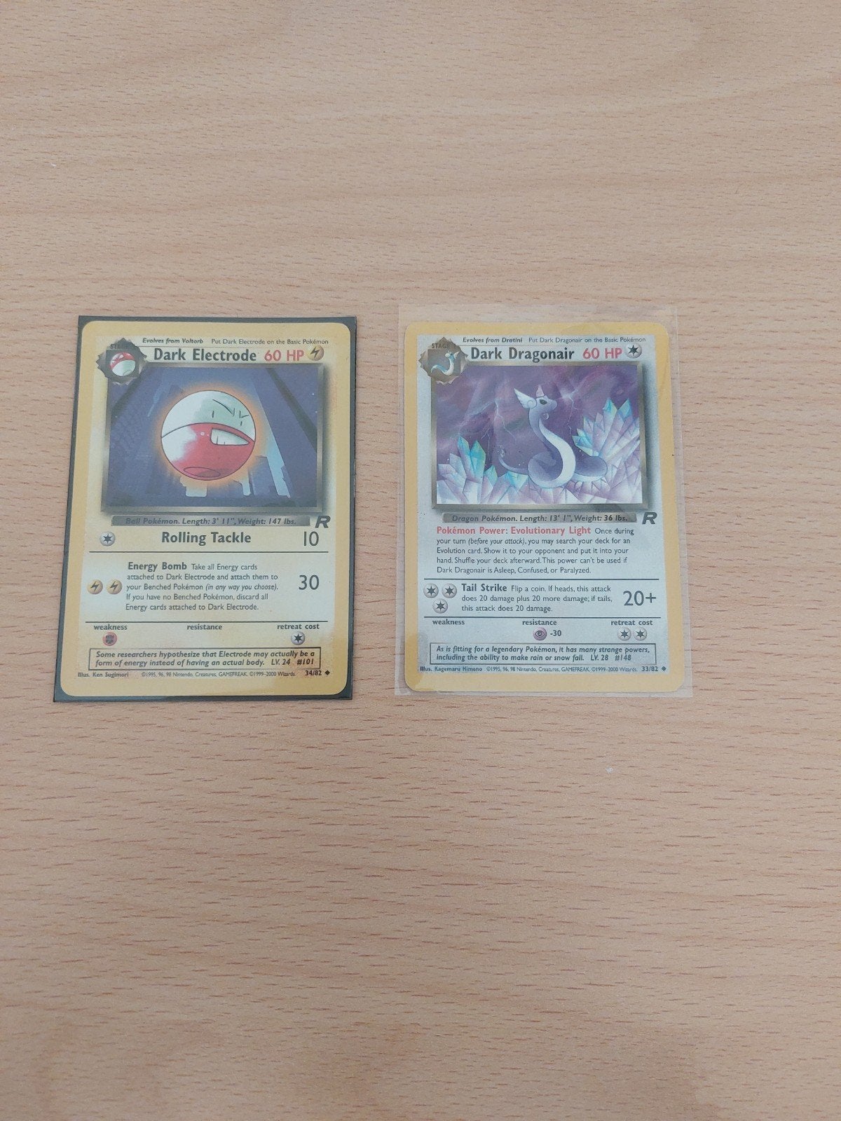 2 Dark Pokémon kaarten, Ophalen, Gebruikt, Meerdere kaarten