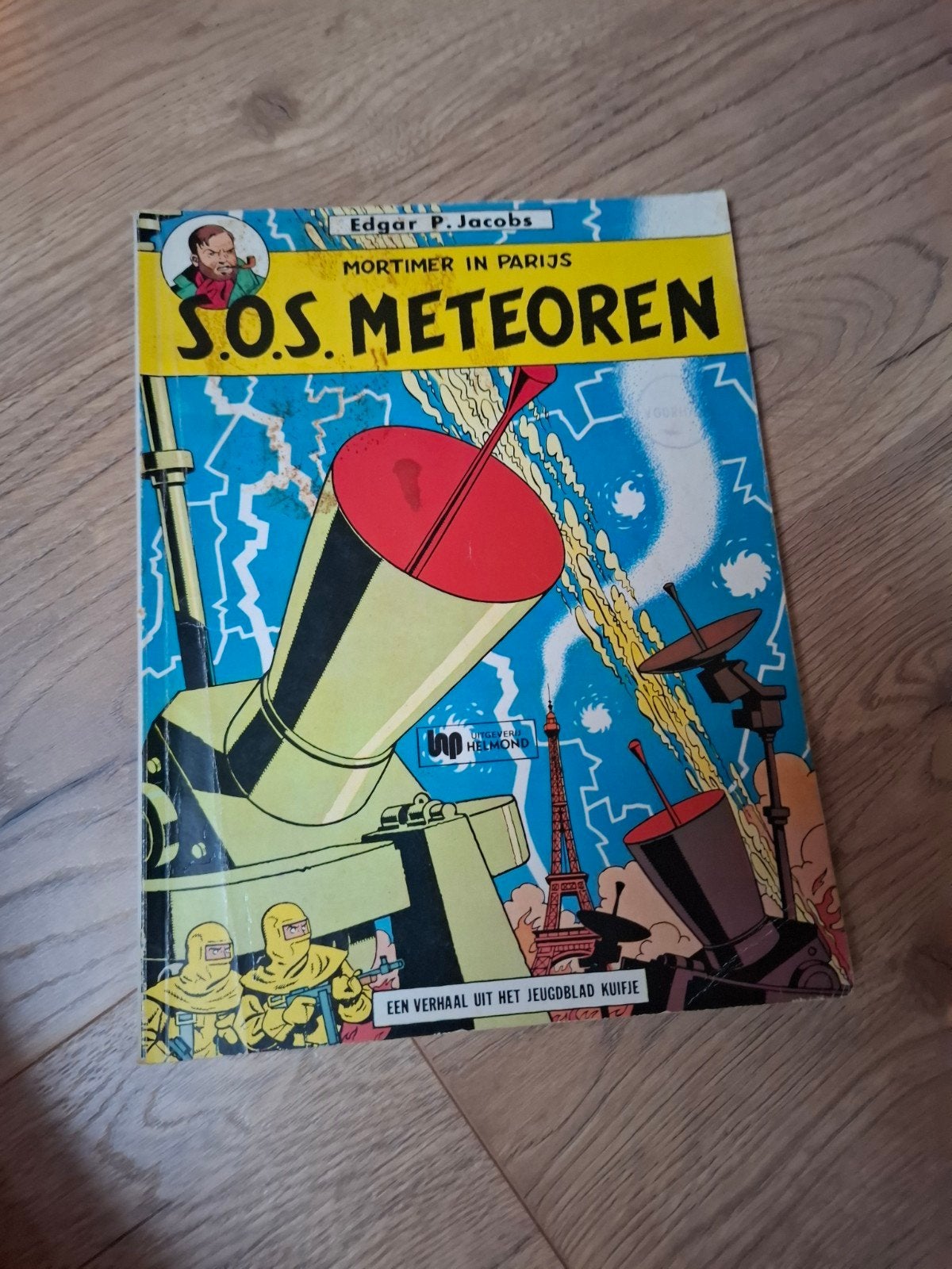 S.O.S. Meteoren - Edgar P. Jacobs - Helmond Uitgeverij, Eén stripboek, Ophalen of Verzenden, Gelezen, Edgar P. Jacobs