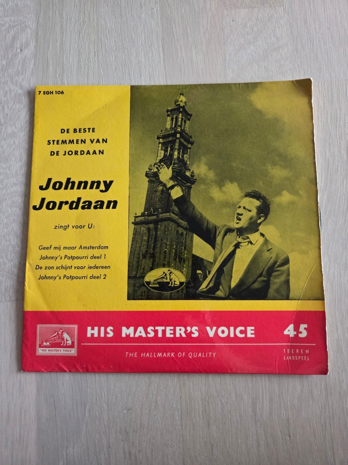 Johnny Jordaan - De Beste Stemmen Van De Jordaan (EP), Gebruikt, 7 inch, Ophalen of Verzenden, EP