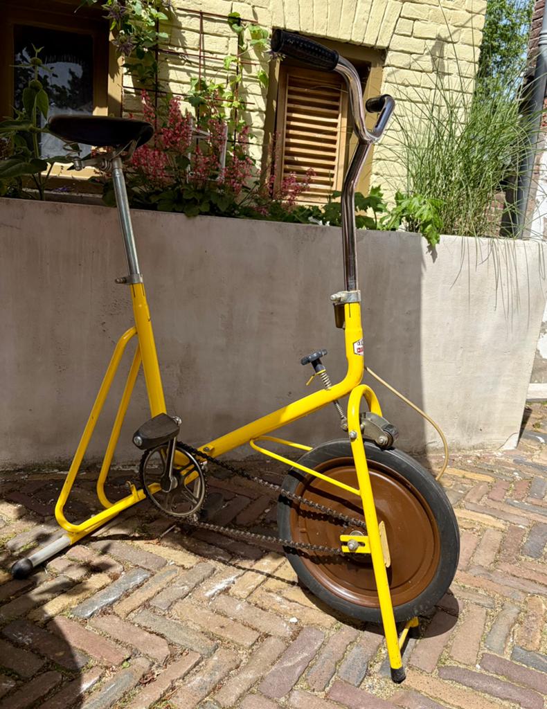 Vintage kettler gele hometrainer verstelbaar, Ophalen, Gebruikt, Metaal, Benen