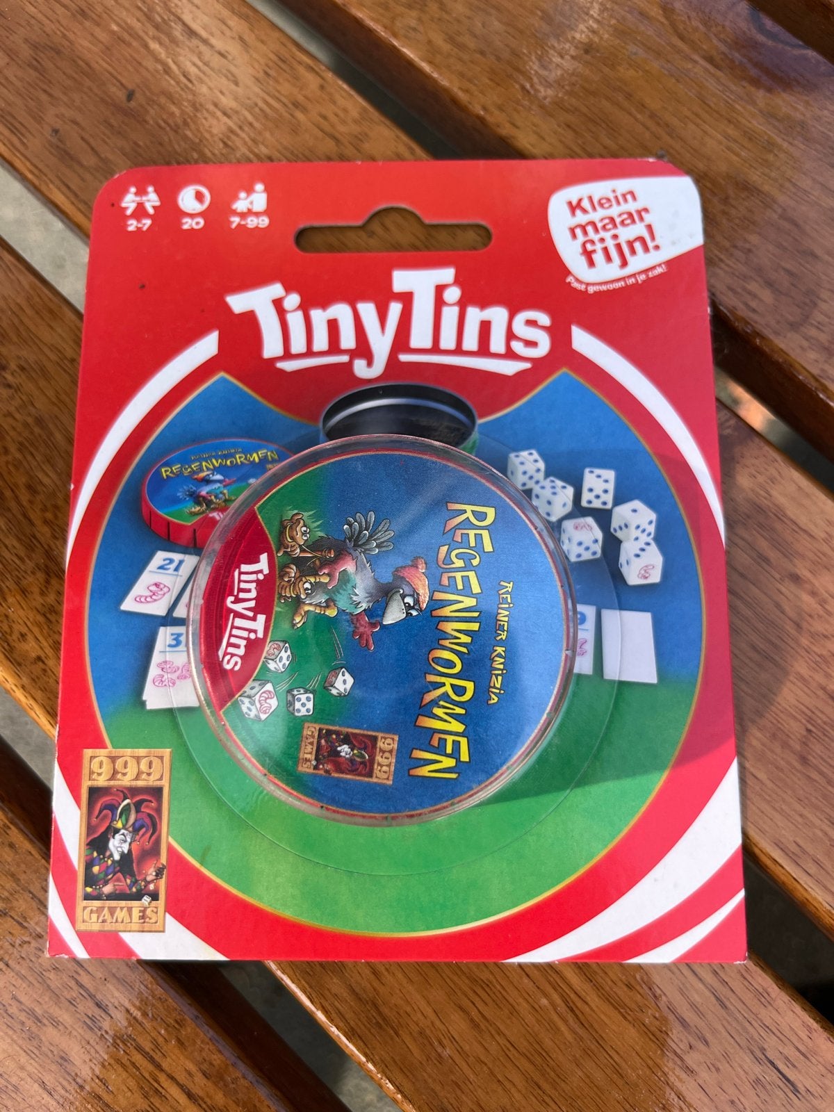 TinyTins Regenwormen dobbelspel - Nieuw in verpakking, Drie of vier spelers, Ophalen of Verzenden, Nieuw
