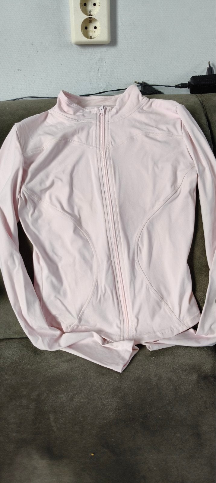 Lichtroze sportjack maat M (valt klein), Ophalen of Verzenden, Roze, Maat 36 (S), Fitness of Aerobics