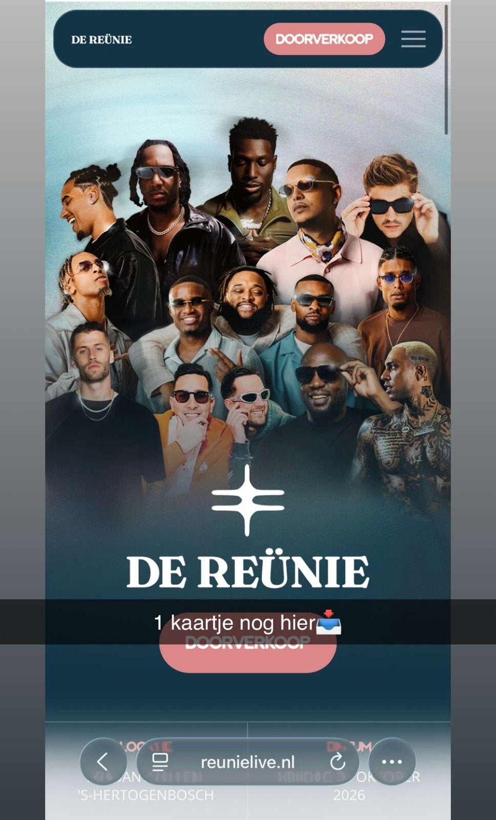 De reunie, Eén persoon