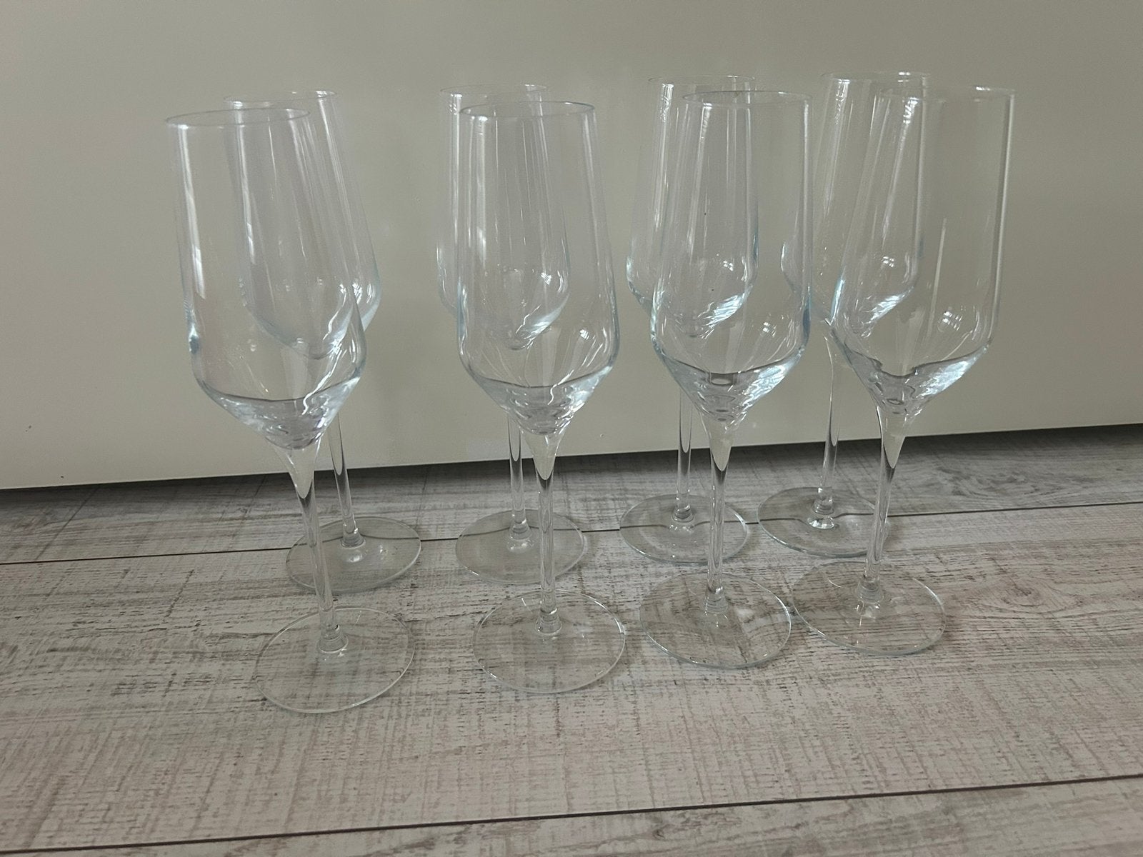 8 champagneglazen, Ophalen, Zo goed als nieuw, Overige typen