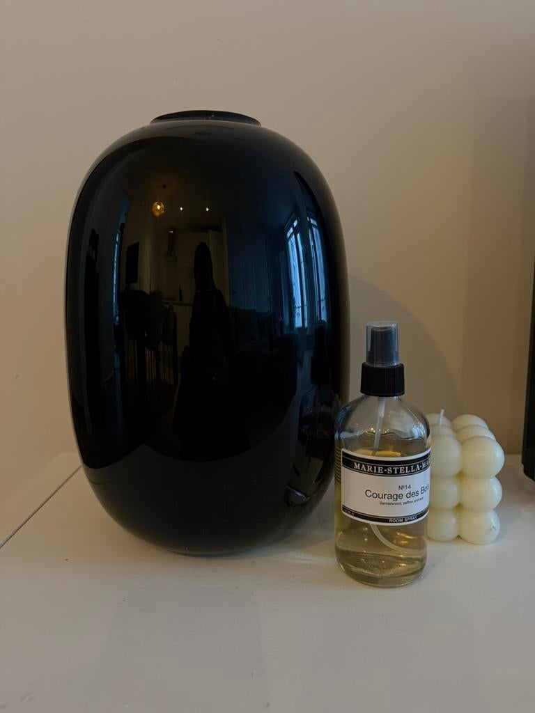 Zwarte vaas van H&M Home, Huis en Inrichting, Woonaccessoires | Vazen, Ophalen of Verzenden, Nieuw, Zwart, Minder dan 50 cm