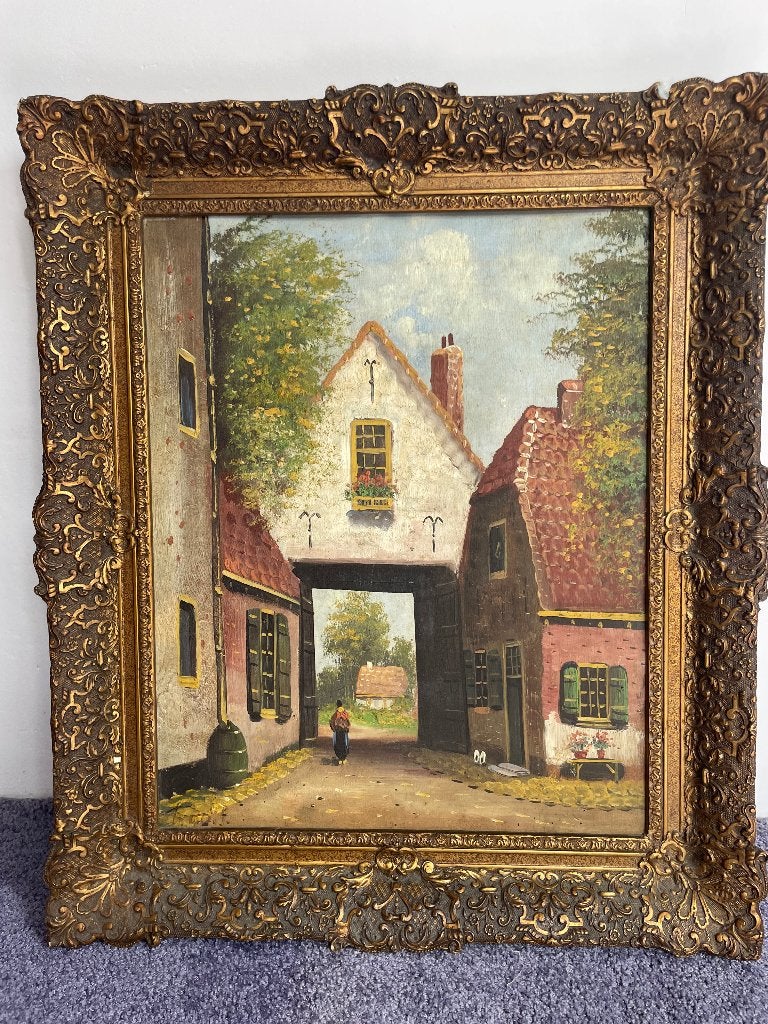 Schilderij met houten lijst, Ophalen