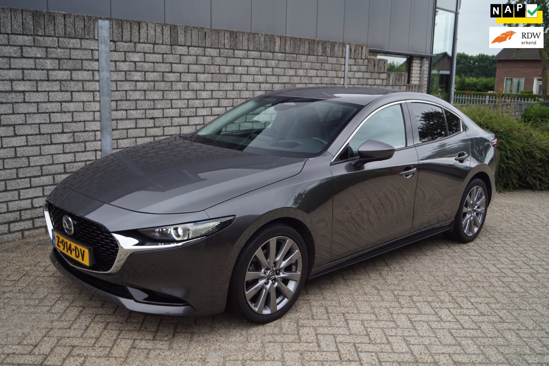 Mazda 3 2.0 e-SkyActiv-G M Hybrid 150 Exclusive-line Leder S, Auto's, Voorwielaandrijving, Gebruikt, 4 cilinders, 150 pk